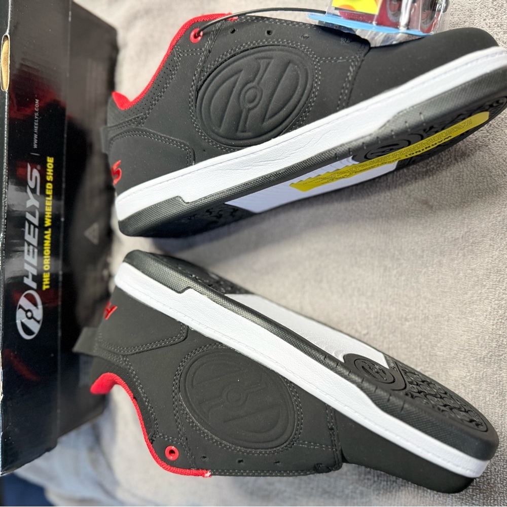 Heelys Kids Black and Red Sneakers with Wheels - Picture 4 of 8